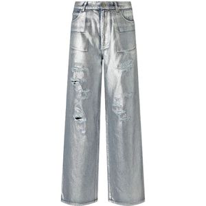 Pinko, Dames, Broeken, Grijs, Maat: W28 Katoen,