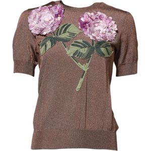 Dolce & Gabbana, Dames, Truien, Bruin, Maat: 3XS Viscose,