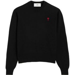 Ami Paris, Heren, Truien, Zwart, Maat: XL Wol,