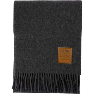 Ganni, Dames, Accessoires, Grijs, Maat: ONE Size Wol,