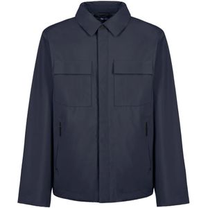 People of Shibuya, Heren, Overhemden, Blauw, Maat: M Poliester,