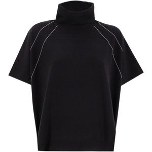 Le Tricot Perugia, Dames, Truien, Zwart, Maat: S Zijde,