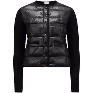 Moncler, Dames, Jassen, Zwart, Maat: M Wol,
