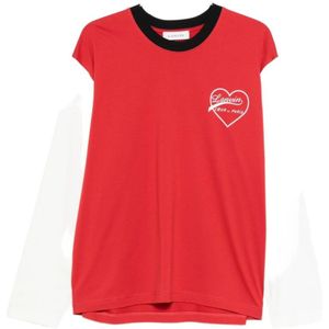 Lanvin, Heren, Tops, Rood, Maat: M Katoen,