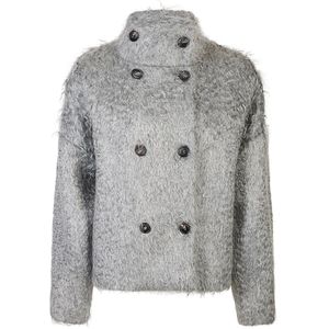 Eleventy, Dames, Jassen, Grijs, Maat: M Wol,