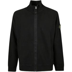 Stone Island, Heren, Sweatshirts & Hoodies, Zwart, Maat: S Katoen,