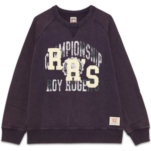 Roy Roger's, Heren, Sweatshirts & Hoodies, Paars, Maat: S Katoen,