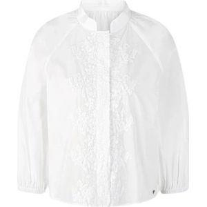 Marc Cain - Blouse - Wit - Opstaande Kraag
