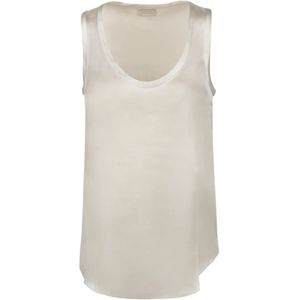 Brunello Cucinelli, Dames, Tops, Beige, Maat: L Zijde,