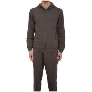 Emporio Armani Ea7, Heren, Sweatshirts & Hoodies, Grijs, Maat: 2XL Katoen,