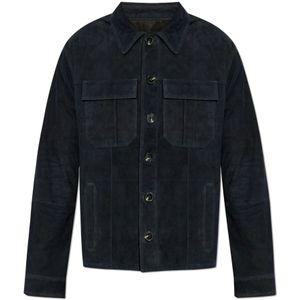 Zadig & Voltaire, Heren, Jassen, Blauw, Maat: M Suède,