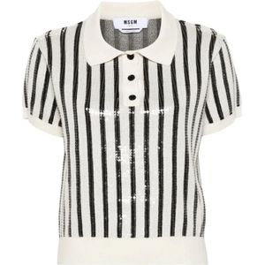 Msgm, Dames, Tops, Veelkleurig, Maat: S Wol,