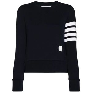 Thom Browne, Dames, Truien, Blauw, Maat: 3XS Katoen,