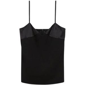 Max Mara, Dames, Tops, Zwart, Maat: S Wol,