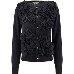 Comme des Garçons Play, Dames, Truien, Zwart, Maat: M Wol,