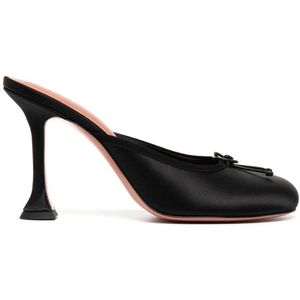 Amina Muaddi, Dames, Schoenen, Zwart, Maat: 36 EU Leer,