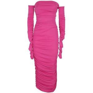 Andamane, Dames, Jurken, Roze, Maat: 2XS Viscose,