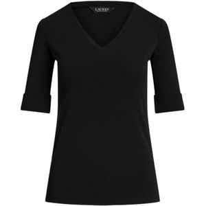 Ralph Lauren, Dames, Tops, Zwart, Maat: 2XS Katoen,