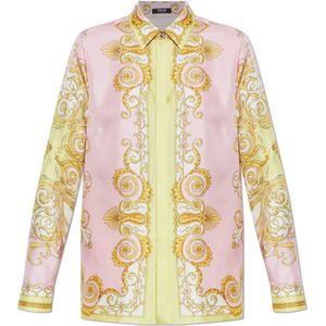 Versace, Dames, Blouses & Shirts, Veelkleurig, Maat: M Zijde,