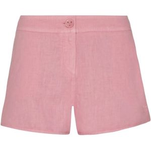 Vilebrequin, Dames, Korte broeken, Roze, Maat: XS Linnen,