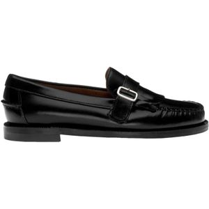 Sebago, Dames, Schoenen, Zwart, Maat: 38 1/2 EU Leer,