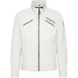 Carlo Colucci - Joker Bikerstijl - Leren Jas - Wit - Heren