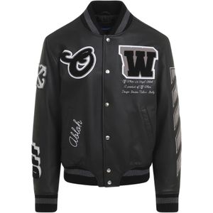 Off White, Heren, Jassen, Zwart, Maat: S Wol,