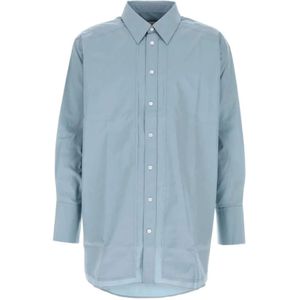 Ami Paris, Heren, Overhemden, Blauw, Maat: L Katoen,