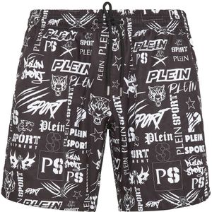 Plein Sport, Heren, Badkleding, Zwart, Maat: XL Poliester,