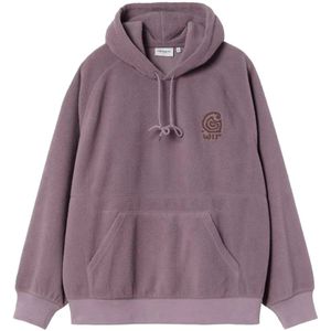 Carhartt Wip, Heren, Sweatshirts & Hoodies, Paars, Maat: XS Fleece,