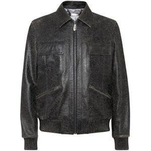 Philipp Plein, Heren, Jassen, Grijs, Maat: 5XL Leer,