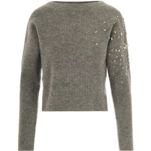 Liu Jo, Dames, Truien, Grijs, Maat: L