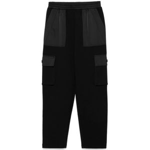 Twinset Zwarte Broek met Cargo Zakken , Black , Dames , Maat: M