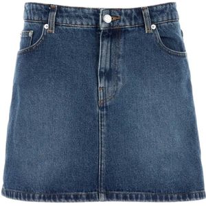 A.p.c., Dames, Rokken, Blauw, Maat: M Denim,