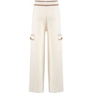 Nenette, Dames, Broeken, Beige, Maat: M Wol,