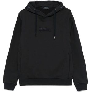 Herno, Heren, Sweatshirts & Hoodies, Blauw, Maat: XL Katoen,