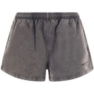 Alexander Wang, Dames, Korte broeken, Grijs, Maat: M Katoen,
