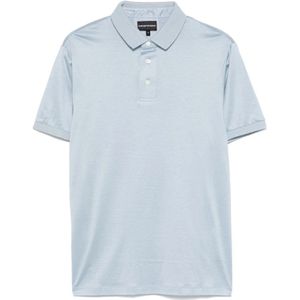 Emporio Armani, Heren, Tops, Blauw, Maat: 2XL Katoen,