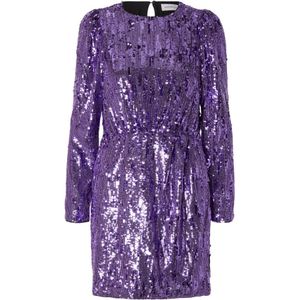 Selected Femme, Dames, Jurken, Paars, Maat: M Poliester,