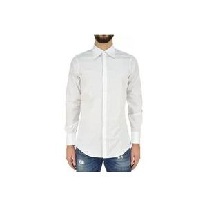 Dsquared2 Op maat gemaakt wit formeel overhemd voor heren , White , Heren , Maat: XL