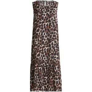 Betty & Co - Gelaagde Jurk - Bruin - Dames - Luipaardprint