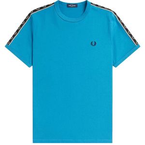Fred Perry, Heren, Tops, Blauw, Maat: L Katoen,