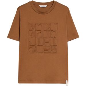 Max Mara, Dames, Tops, Bruin, Maat: XS Katoen,