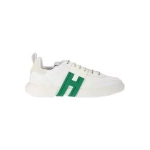 Hogan Groene Sneakers - Regular Fit - Geschikt voor Alle Temperaturen - 100% Leer , Green , Heren , Maat: 40 EU