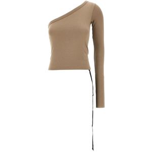 Rick Owens, Dames, Tops, Beige, Maat: L Katoen,