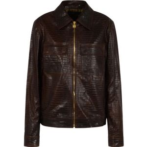 Amiri, Heren, Jassen, Bruin, Maat: L Leer,