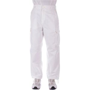 Carhartt Wip, Heren, Broeken, Wit, Maat: S Katoen,
