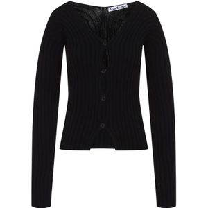 Acne Studios, Dames, Truien, Zwart, Maat: XS Katoen,