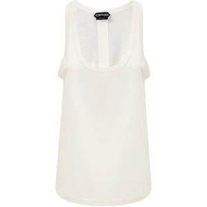 Tom Ford, Dames, Tops, Wit, Maat: 3XS Zijde,