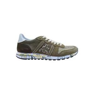 Premiata Eric Legergroene Geperforeerde Sneaker , Green , Heren , Maat: 42 EU